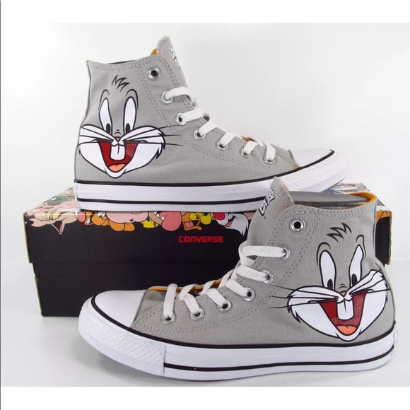 Converse Shoes Converse Women Looney Tunes Grey Bugs Bunny Shoes
